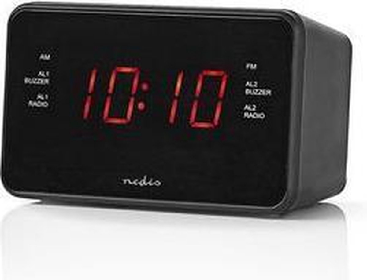 Nedis Digitale Wekkerradio - Zwart