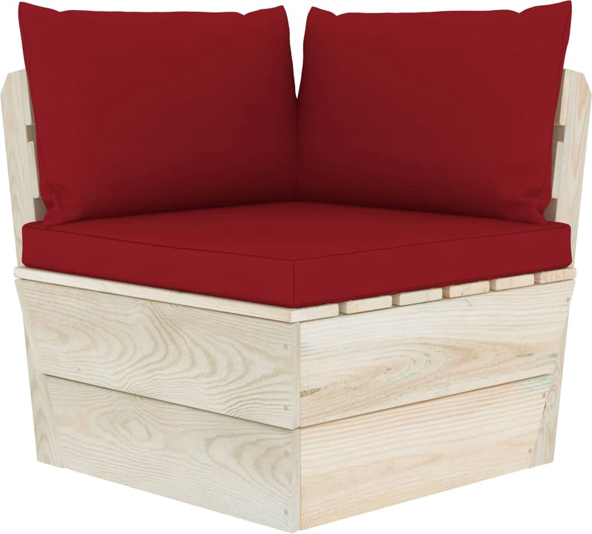 Vidaxl 12-delige Loungeset Met Kussens Pallet Vurenhout - Rood
