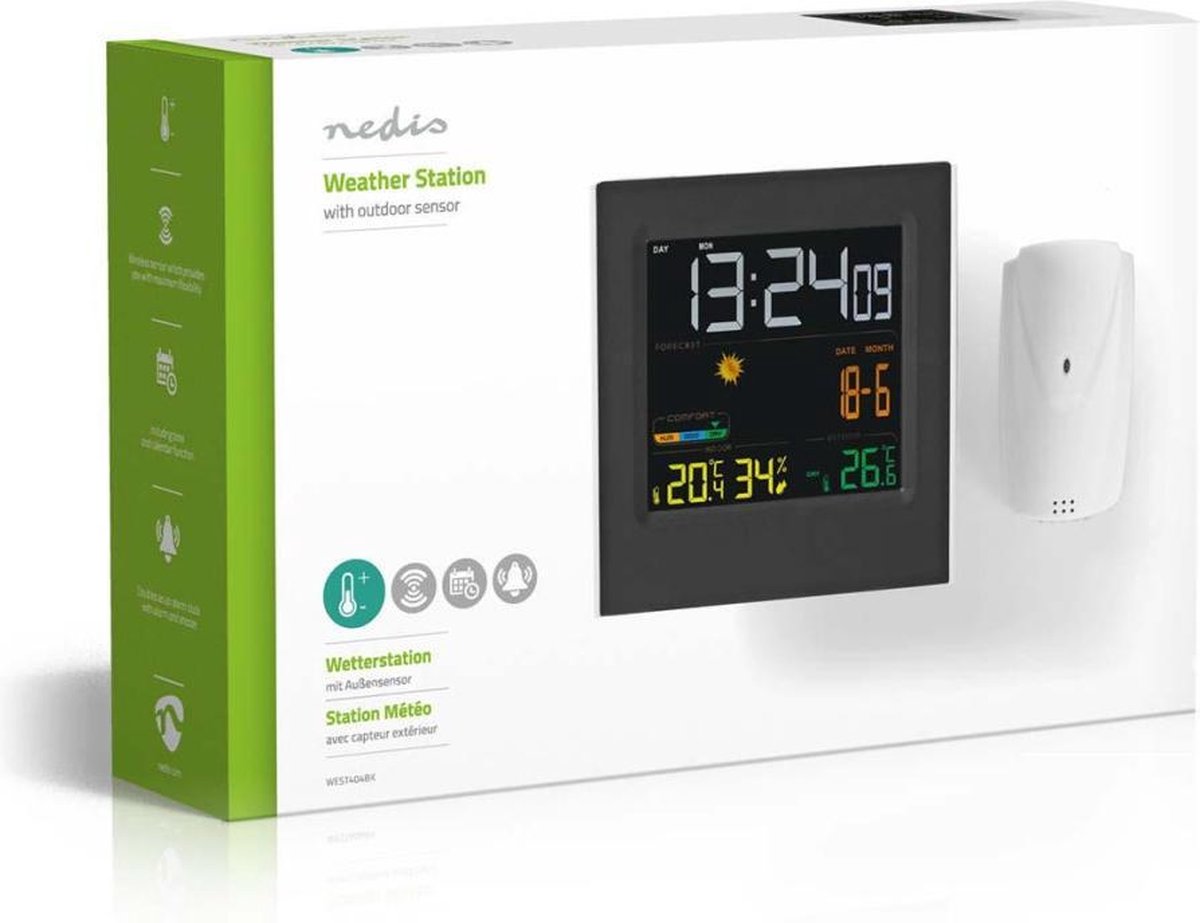 Nedis Weerstation - Zwart