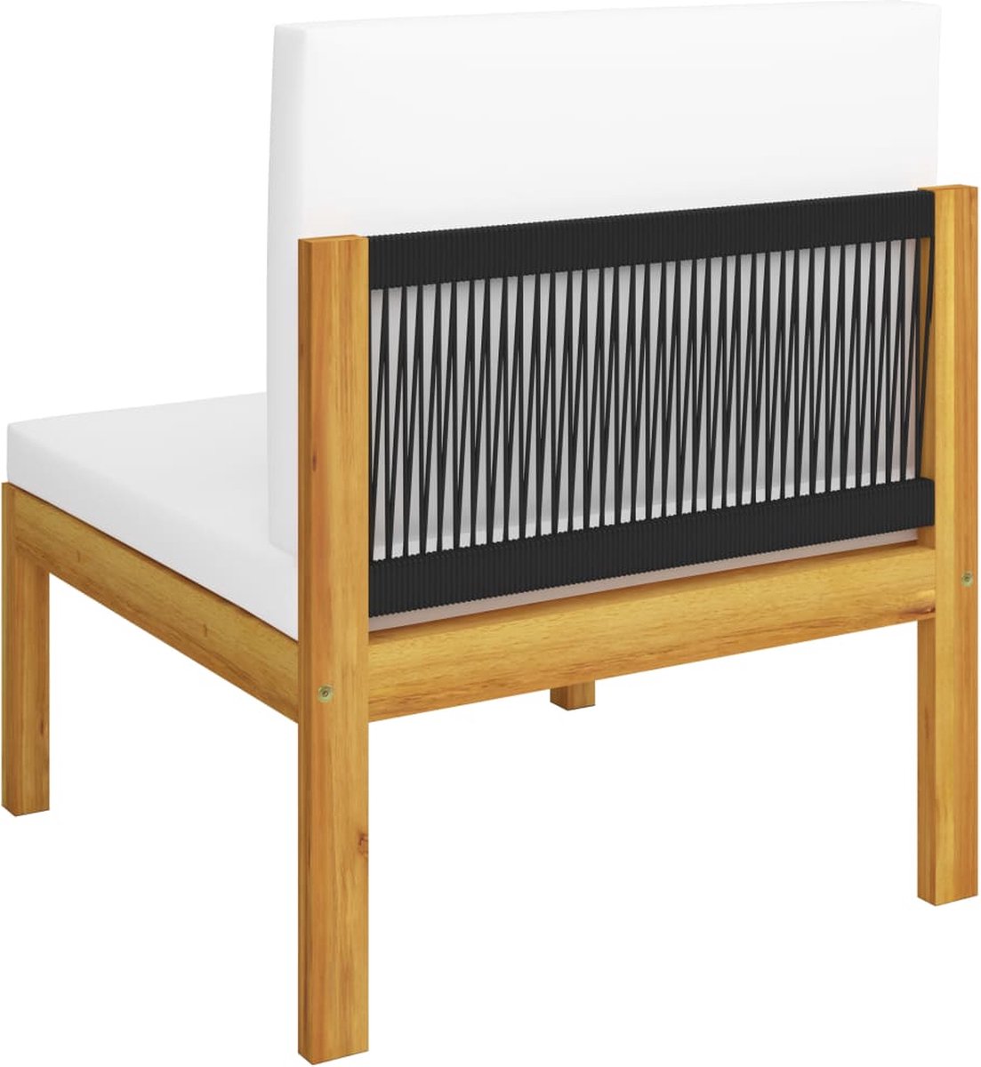 Vidaxl 4-delige Loungeset Met Kussens Massief Acaciahout Crème - Bruin