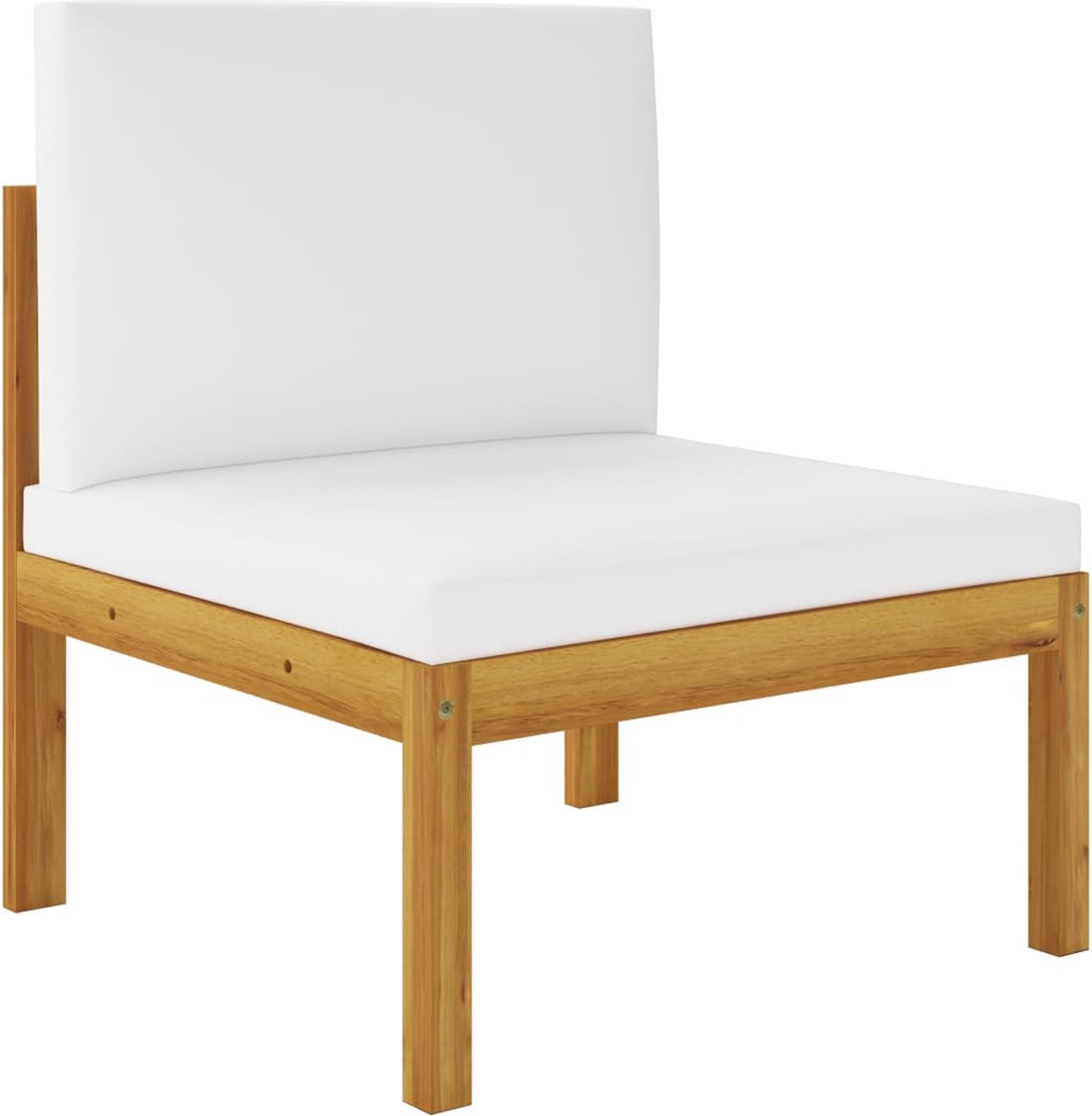 Vidaxl 4-delige Loungeset Met Kussens Massief Acaciahout Crème - Bruin
