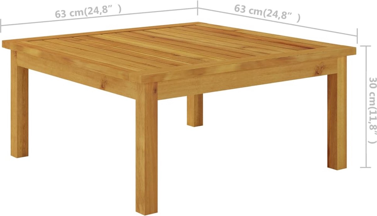 Vidaxl 4-delige Loungeset Met Kussens Massief Acaciahout Crème - Bruin