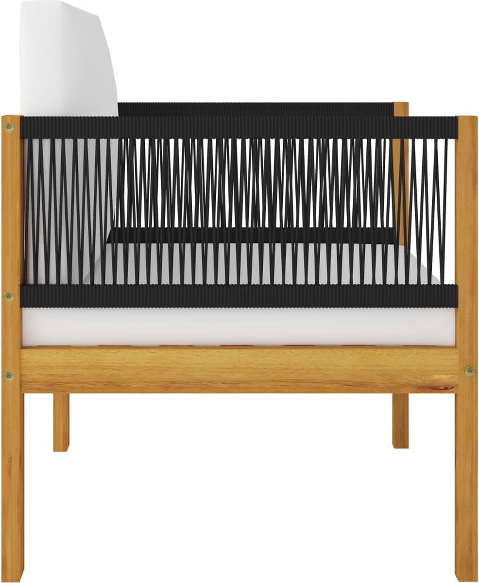 Vidaxl 7-delige Loungeset Met Kussens Massief Acaciahout Crème - Bruin