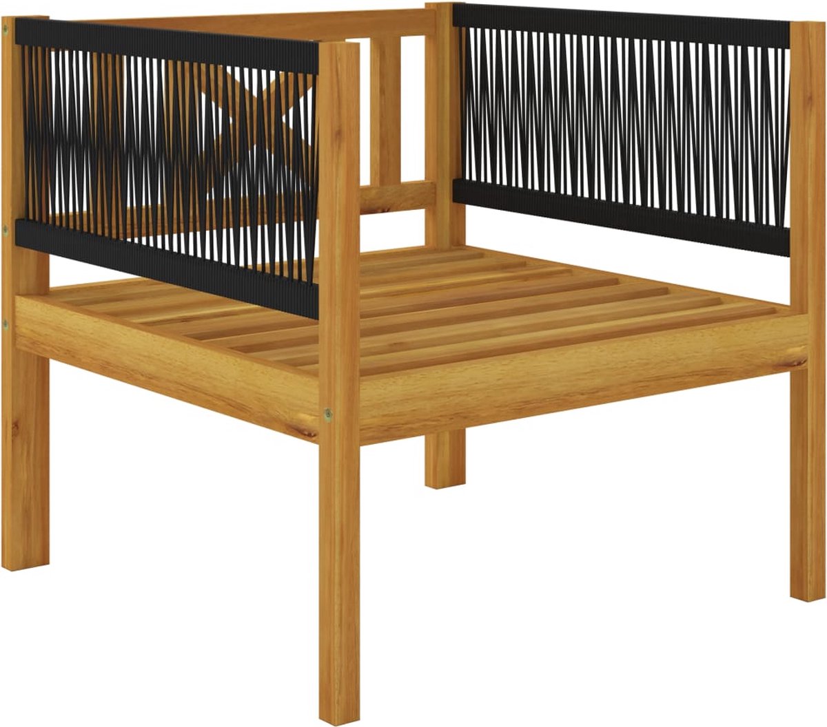 Vidaxl 5-delige Loungeset Met Kussens Massief Acaciahout Crème - Bruin