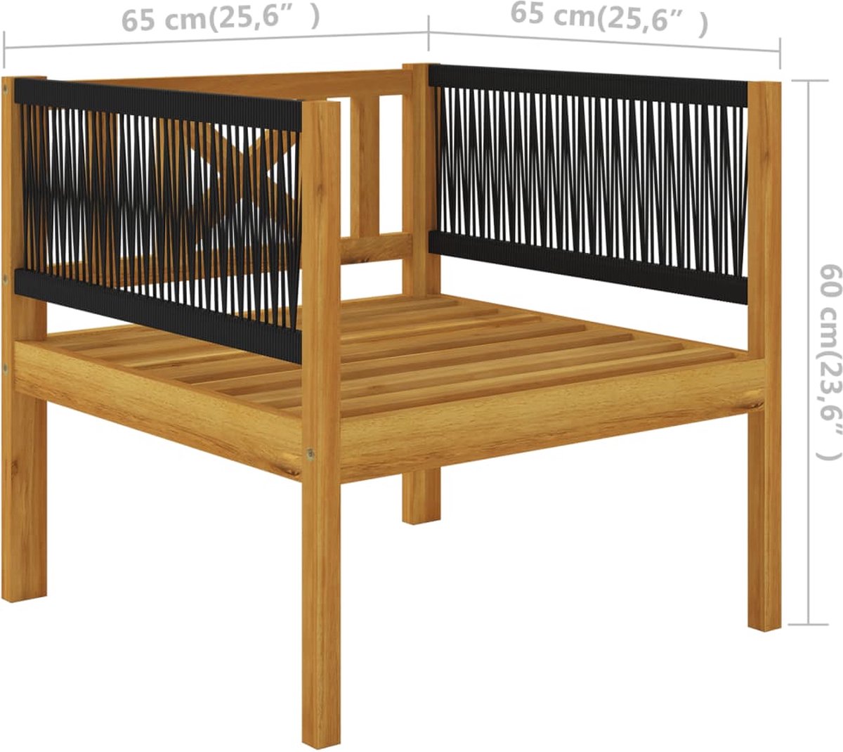 Vidaxl 5-delige Loungeset Met Kussens Massief Acaciahout Crème - Bruin