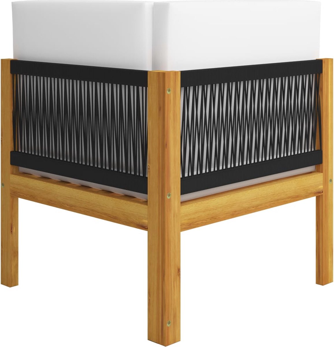 Vidaxl 6-delige Loungeset Met Kussens Massief Acaciahout Crème - Bruin