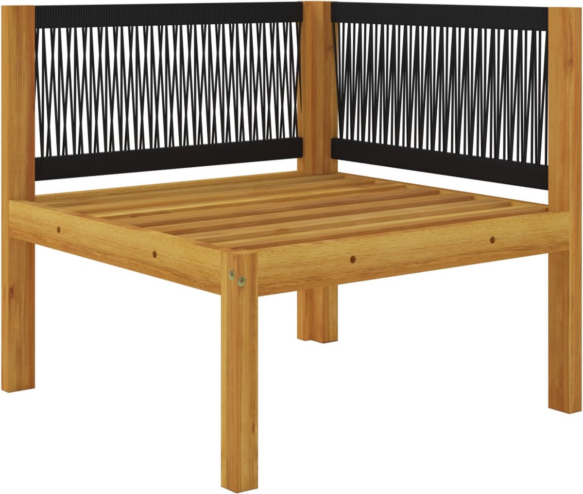 Vidaxl 9-delige Loungeset Met Kussens Massief Acaciahout Crème - Bruin