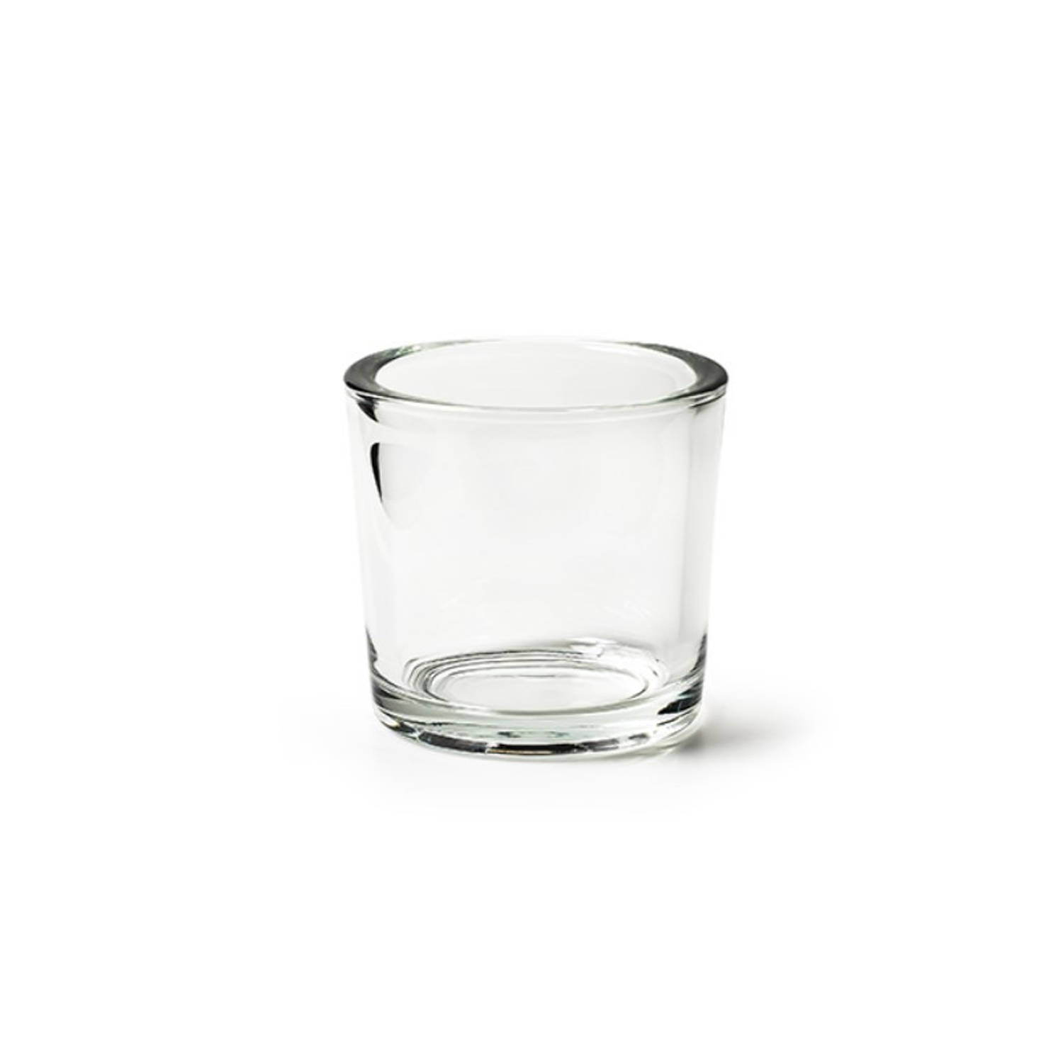Kaarsenhouder Voor Theelichtjes/waxinelichtjes Transparant 12 X 12 Cm - Stevig Glas/glazen Kaarsjes Houders