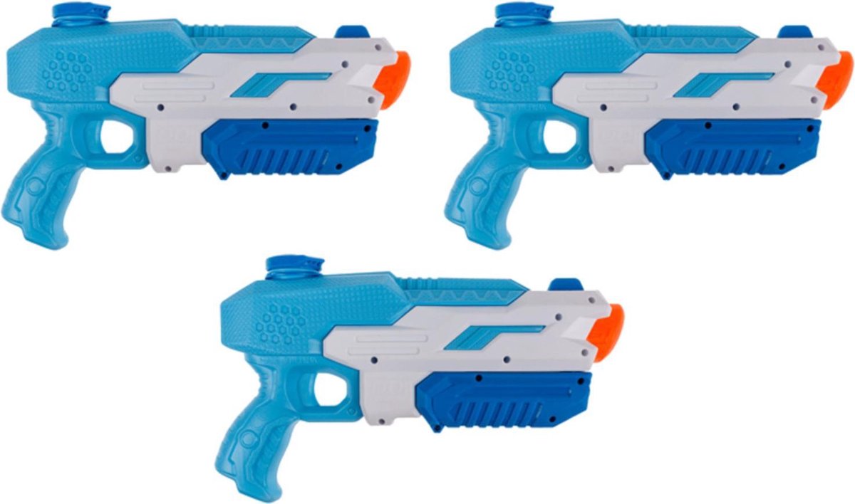 3x Waterpistool/waterpistolen 30 Cm - Blauw