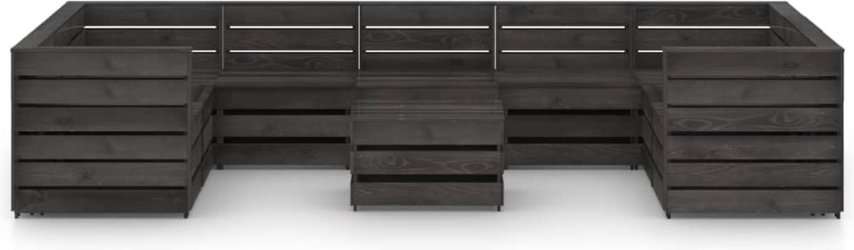 Vidaxl 10-delige Loungeset Geïmpregneerd Grenenhout - Bruin