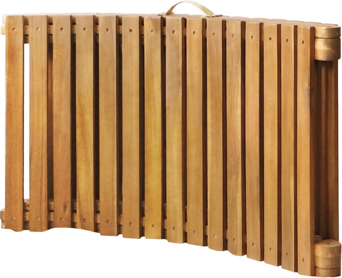 Vidaxl Ligbed Met Kussen Massief Acaciahout - Bruin