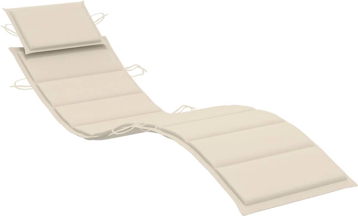 Vidaxl Ligbed Met Kussen Massief Acaciahout - Bruin