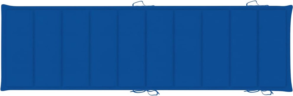 Vidaxl Ligbed Met Kussen Massief Acaciahout - Blauw