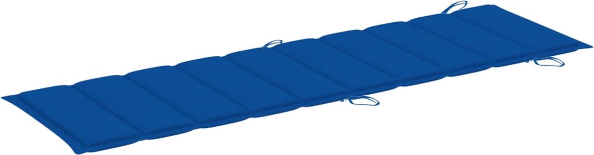 Vidaxl Ligbed Met Kussen Massief Acaciahout - Blauw
