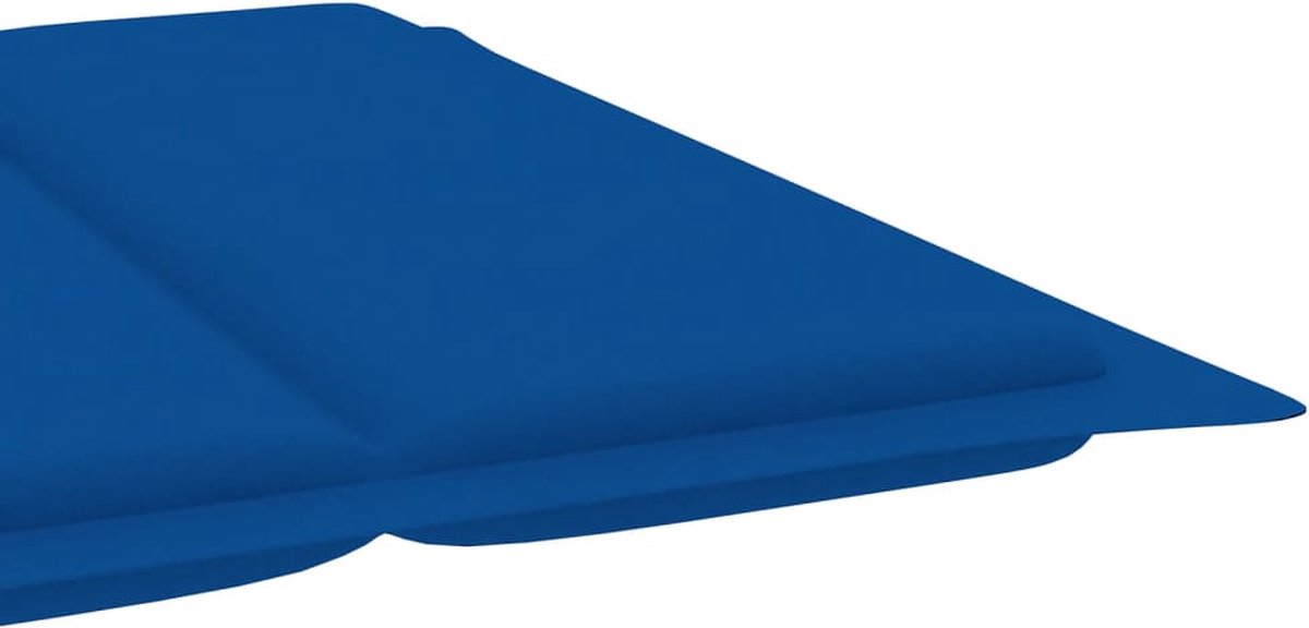 Vidaxl Ligbed Met Kussen Massief Acaciahout - Blauw