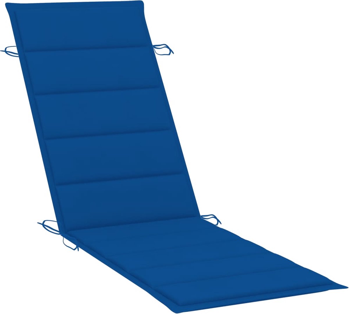 Vidaxl Ligbed Met Kussen Massief Acaciahout - Blauw