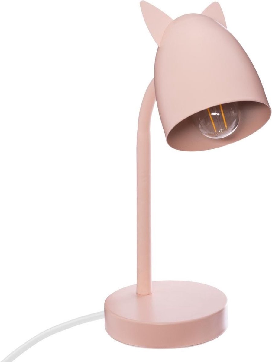 Metalen Oren Lamp - E14 - 25 W - H. 31 Cm - - Rosa