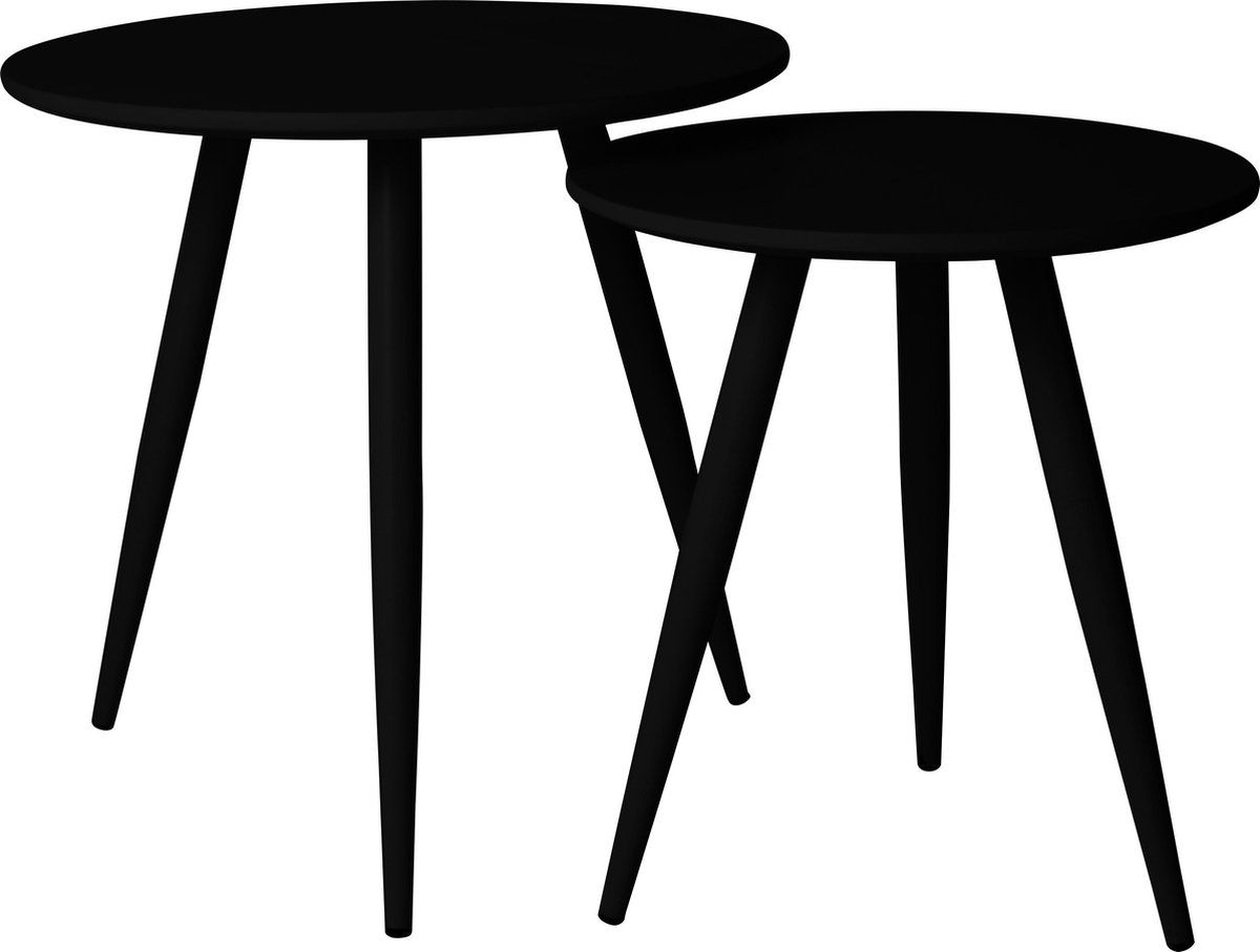Vestbjerg - Side Table Daven Black Set Of 2 - - Zwart