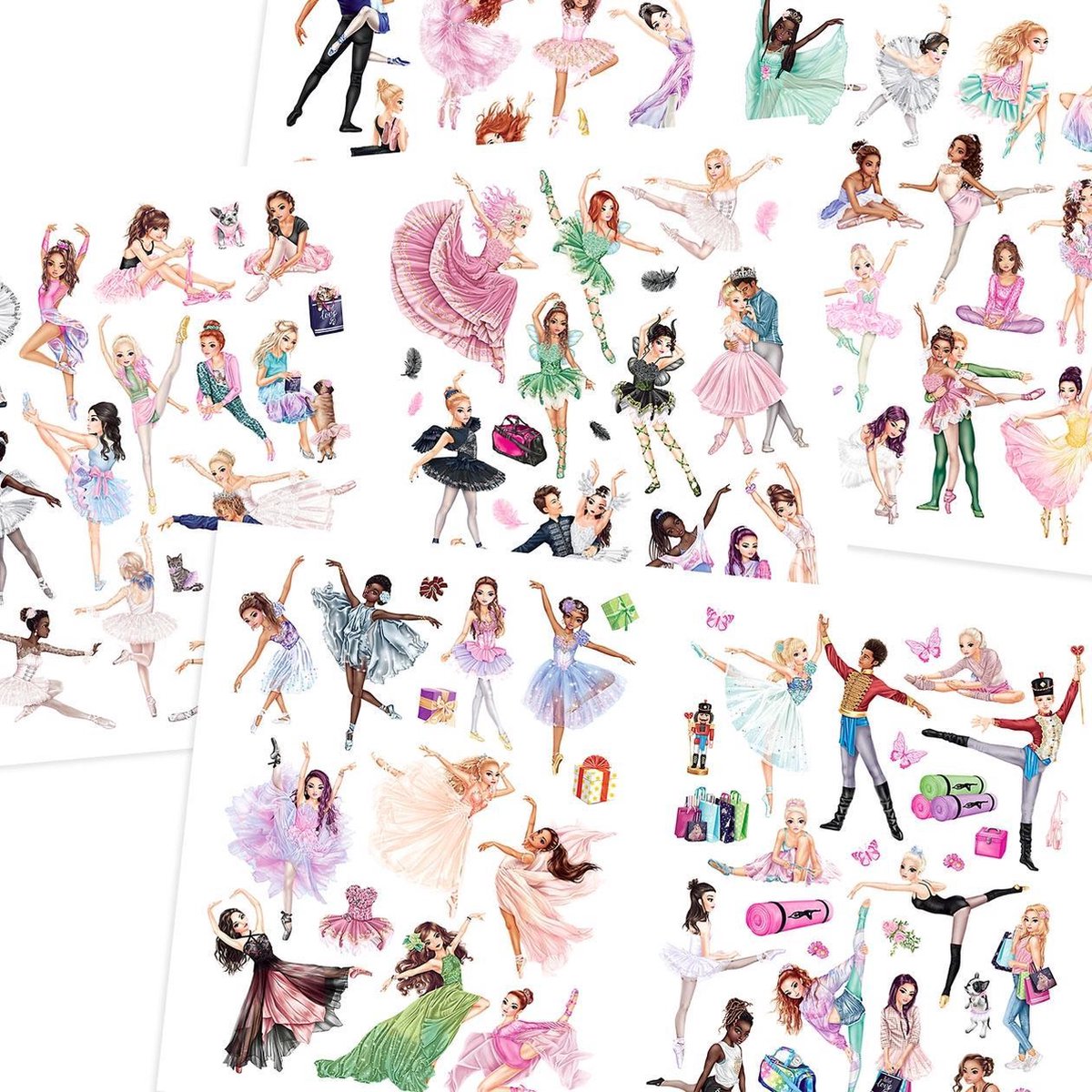 TOPModel stickerboek Ballet Stickerworld 21 x 26 cm papier