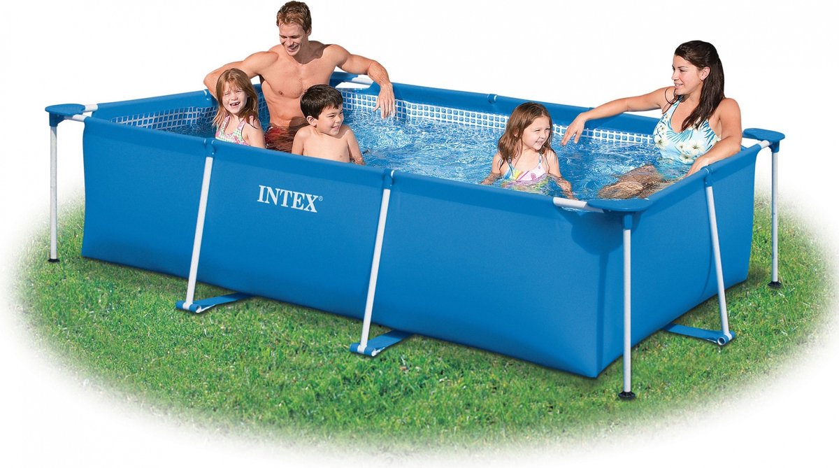 Intex Rechthoekig Zwembad Met Metalen Frame - Blauw
