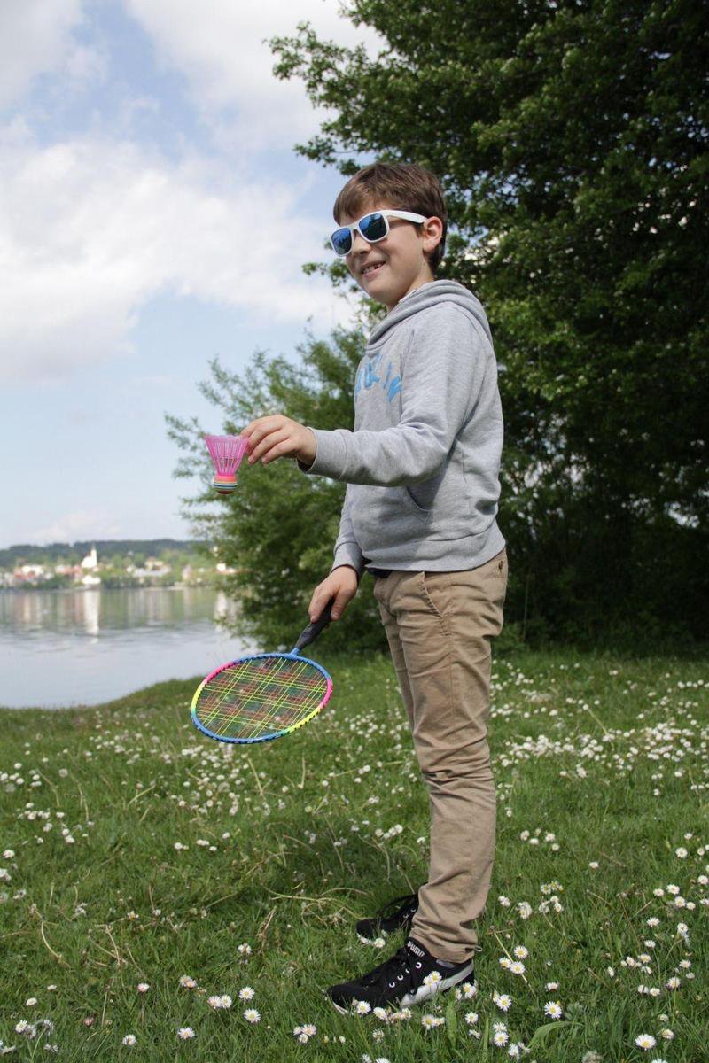 Schildkröt badmintonset 4 delig - Blauw