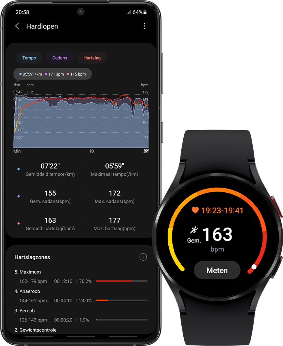 Samsung Galaxy Watch4 40 mm - Zwart