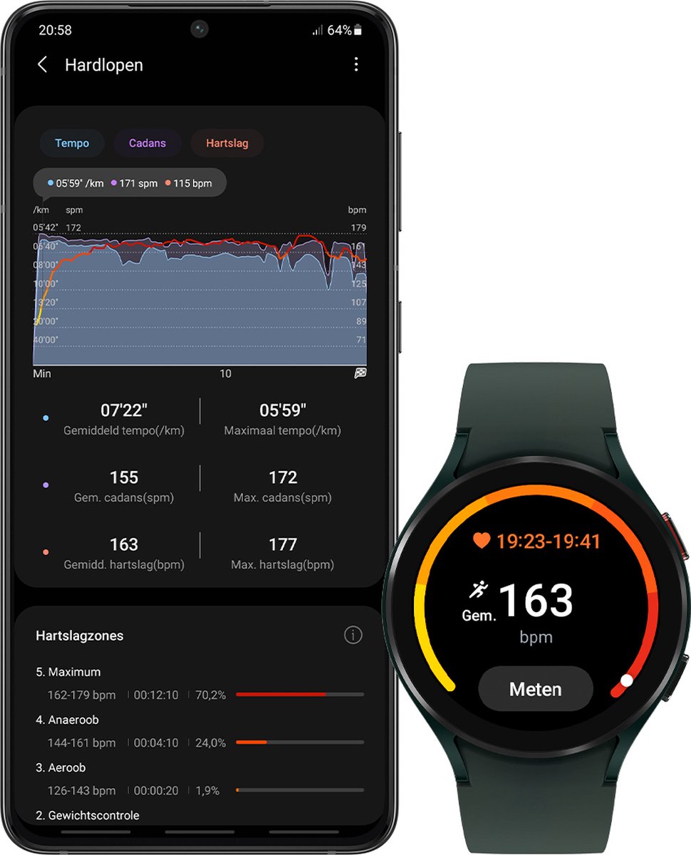 Samsung Galaxy Watch4 44 mm - Groen