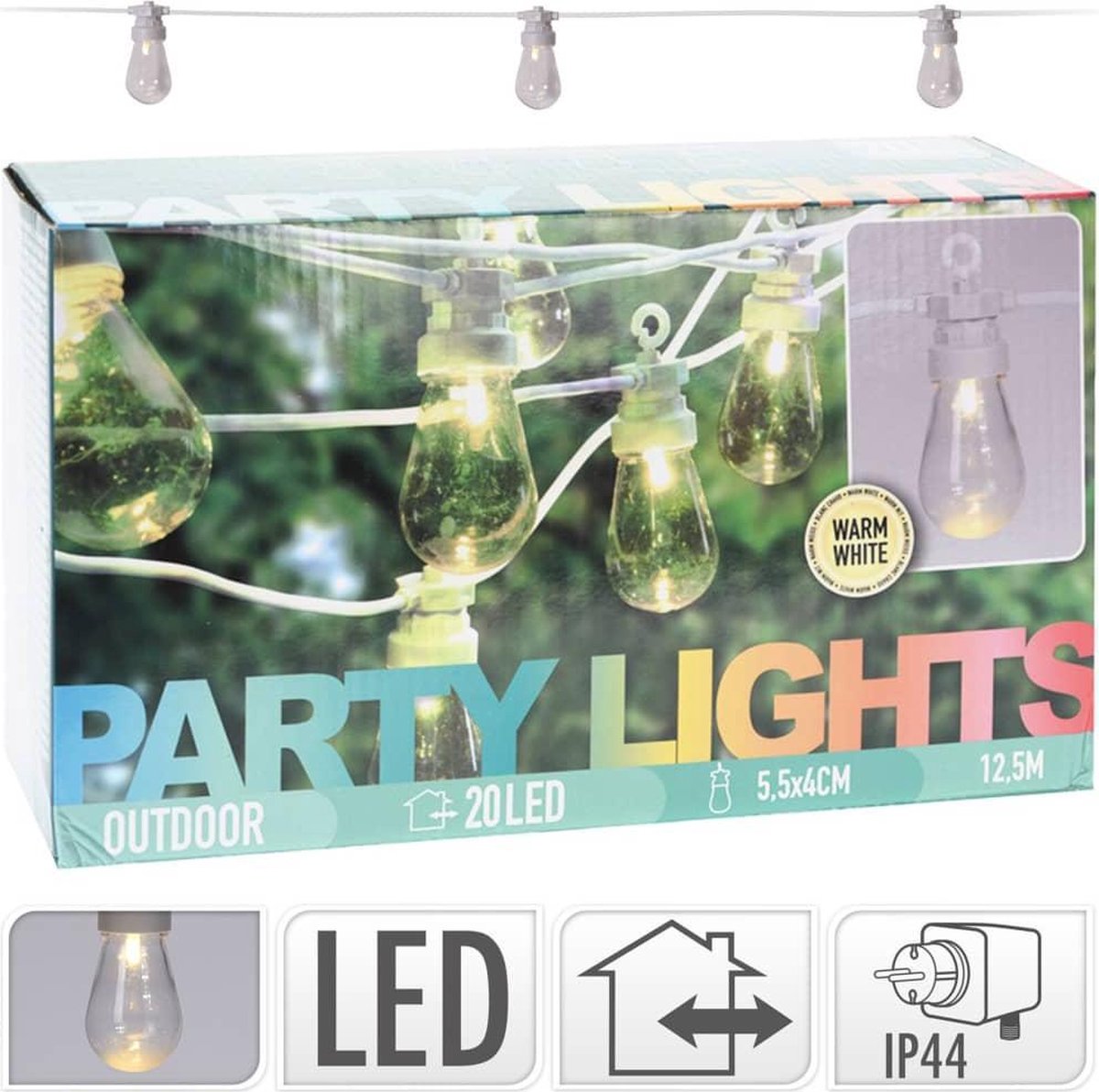 Nampook Set de lámparas LED para fiestas ProGarden 20 bombillas 12 V