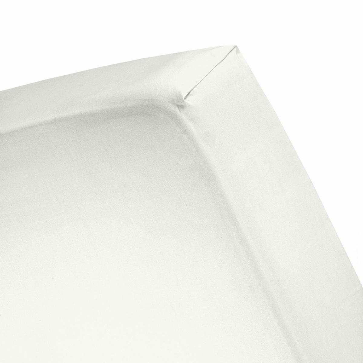 Cinderella Basic Percaline Katoen Hoeslaken - 100% Percaline Katoen - 1-persoons (90x220 Cm) - Ivory - Wit