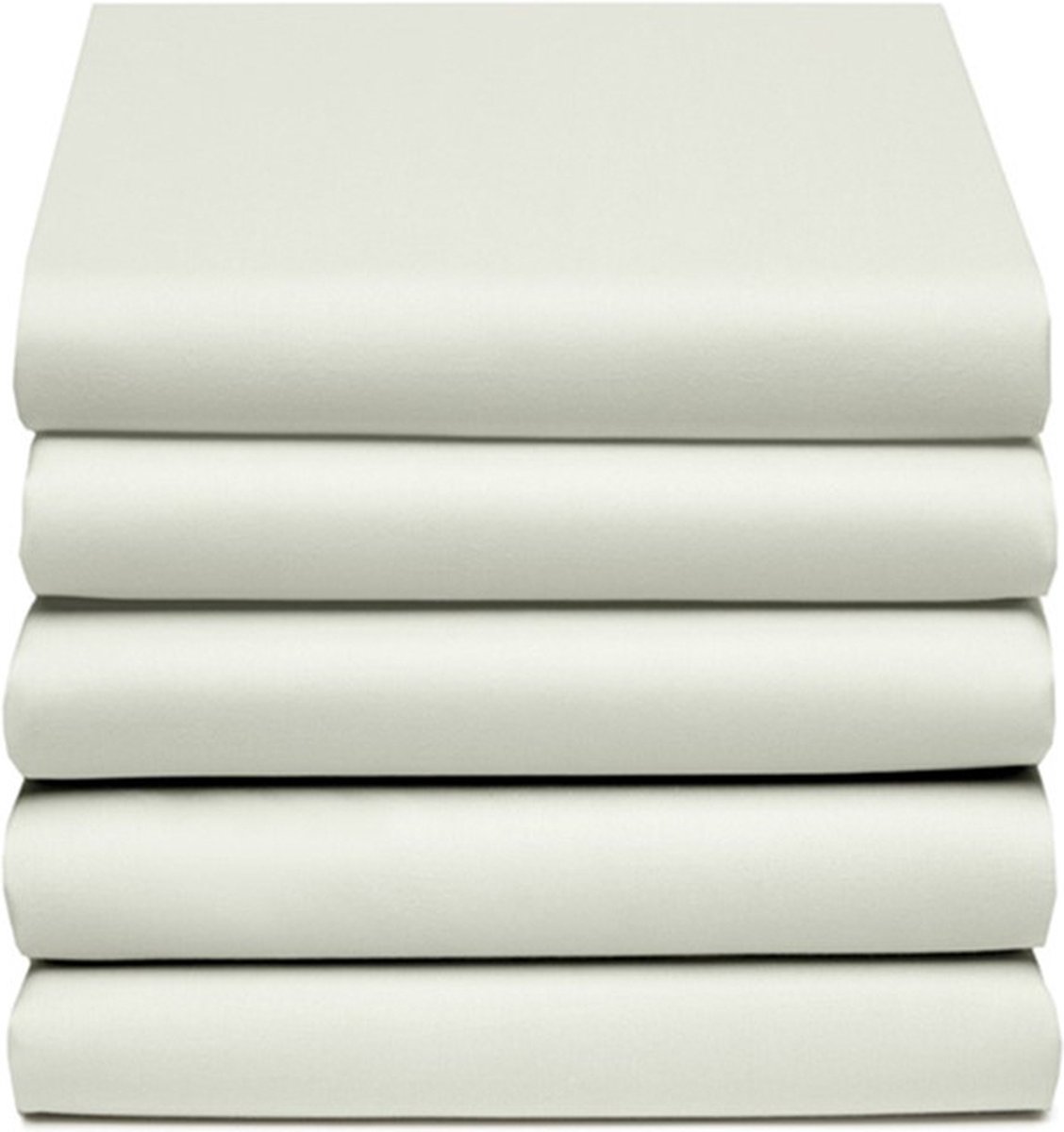Cinderella Basic Percaline Katoen Hoeslaken - 100% Percaline Katoen - 1-persoons (90x220 Cm) - Ivory - Wit