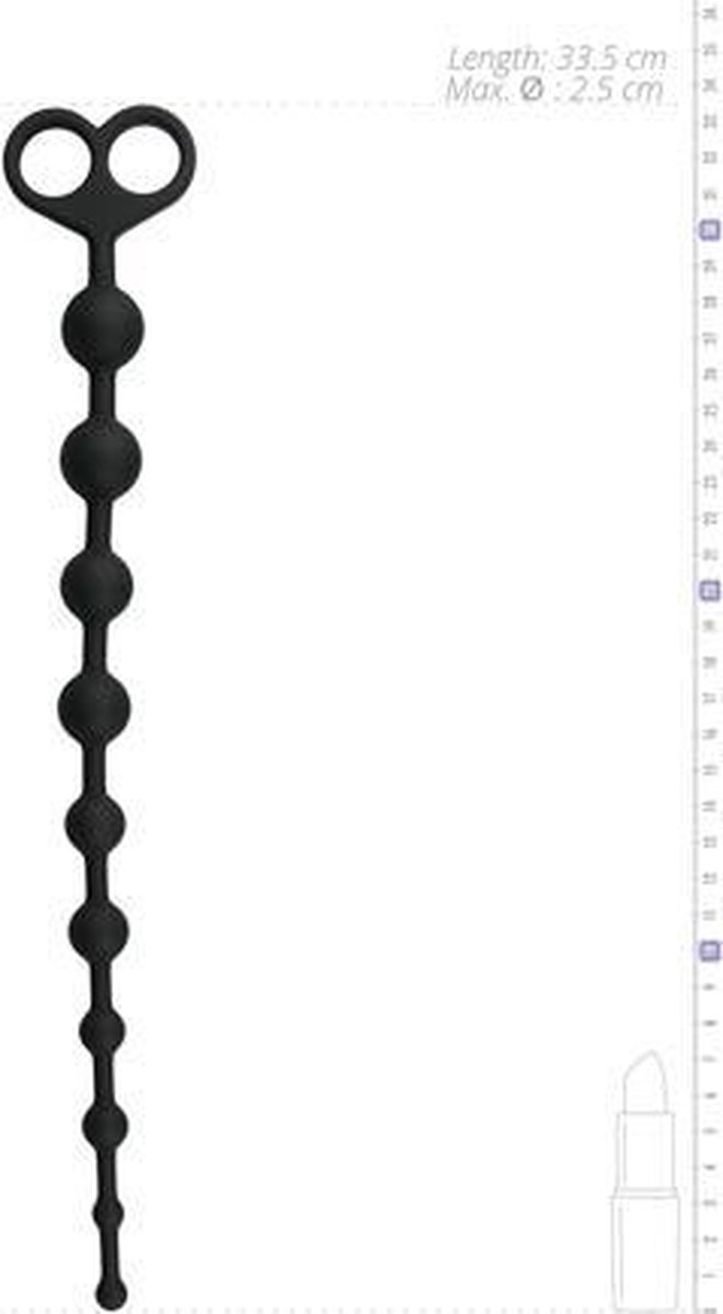 e lange anaal kralen - Zwart