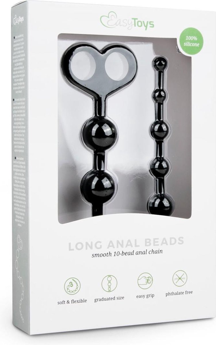 e lange anaal kralen - Zwart