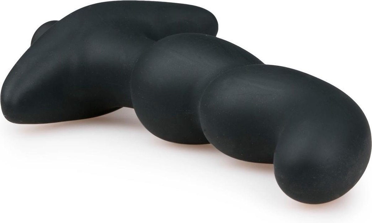 e siliconen prostaat vibrator - Zwart