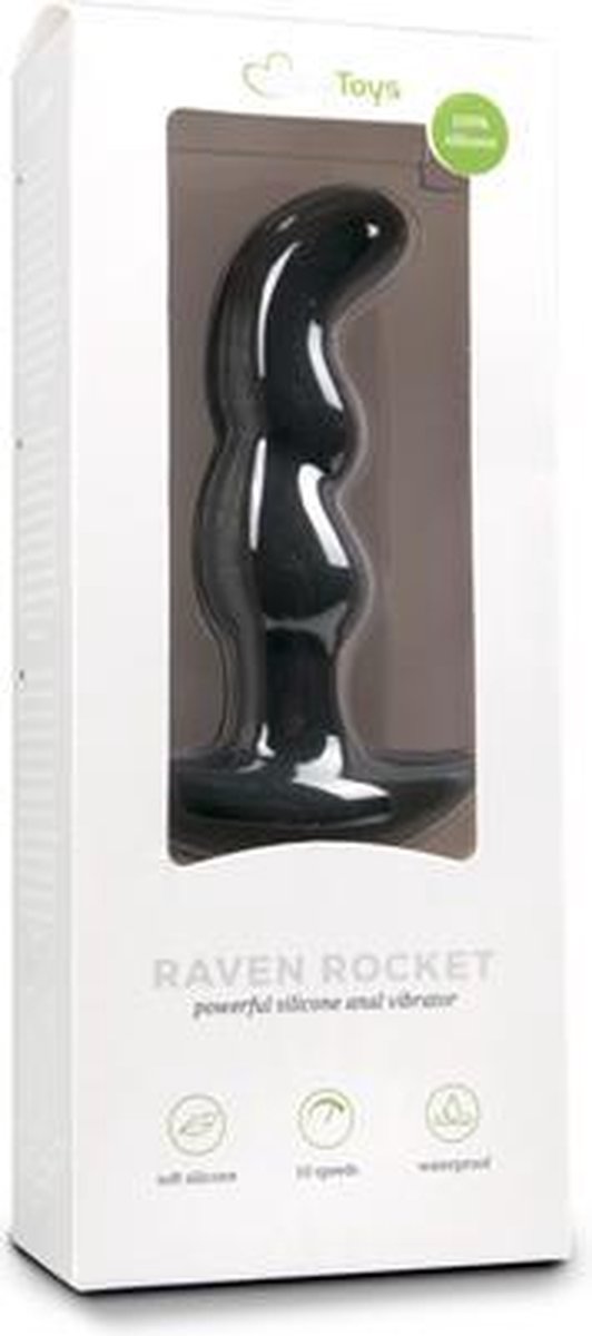 e siliconen prostaat vibrator - Zwart