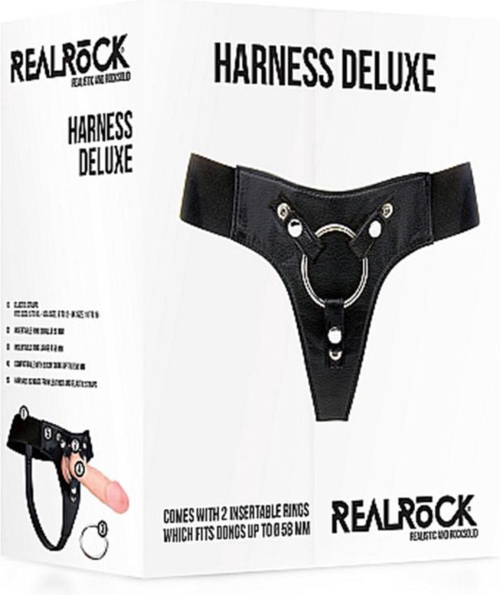RealRock Strap-On harnas deluxe - Zwart