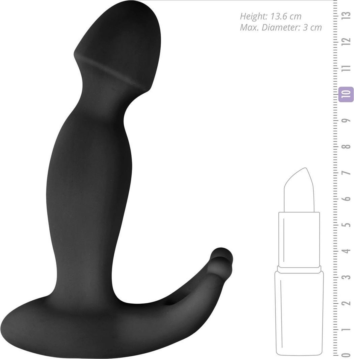 e pounding Pete prostaat vibrator - Zwart