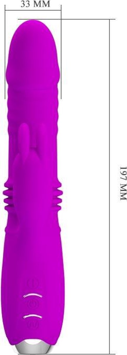 Pretty Love Dorothy Stotende Rabbit Vibrator - Paars