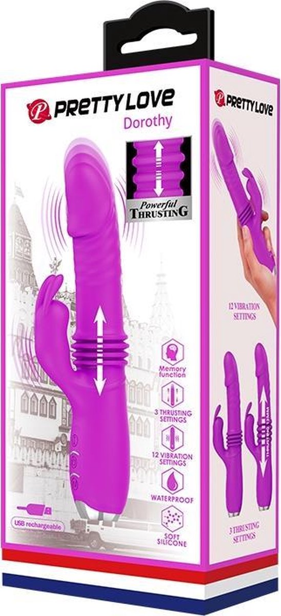 Pretty Love Dorothy Stotende Rabbit Vibrator - Paars