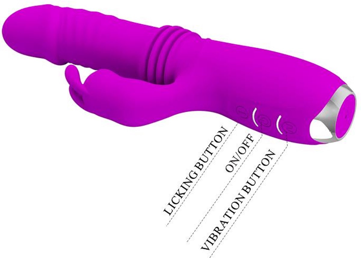 Pretty Love Dorothy Stotende Rabbit Vibrator - Paars