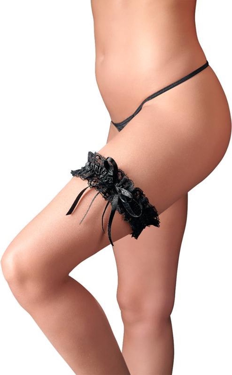 Cottelli Collection Kanten Kousenband - Zwart