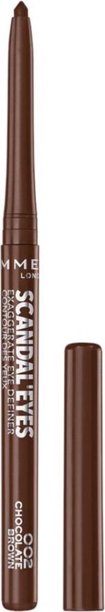 Rimmel 002 - Chocolate Exaggerate Full Colour Eye Definer Oogpotlood 0.35 g - Zwart