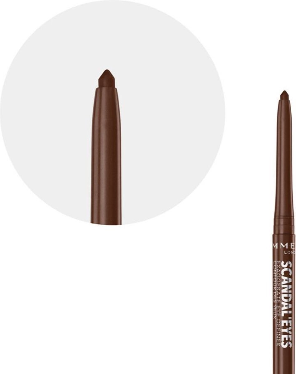 Rimmel 002 - Chocolate Exaggerate Full Colour Eye Definer Oogpotlood 0.35 g - Zwart