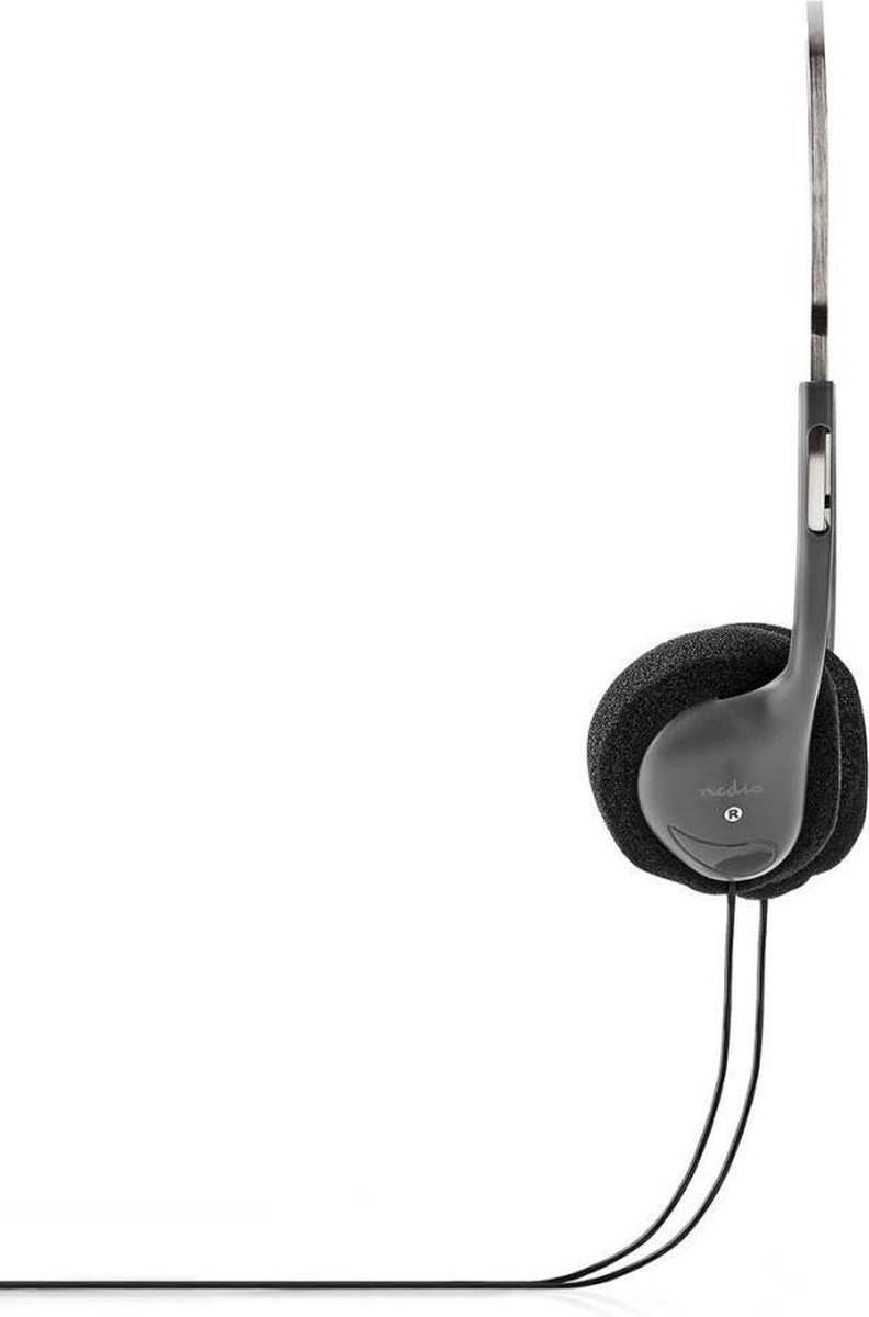 Nedis HPWD1101BK lichtgewicht on-ear koptelefoon 3.5 mm - Zwart