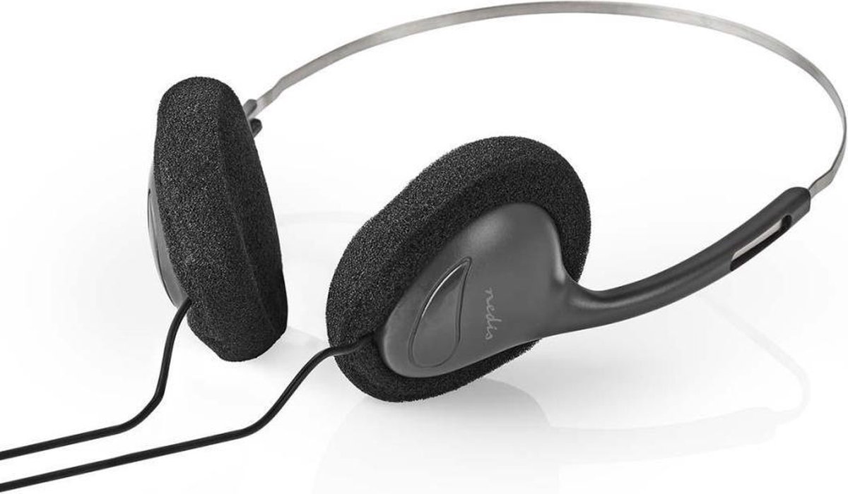 Nedis HPWD1101BK lichtgewicht on-ear koptelefoon 3.5 mm - Zwart