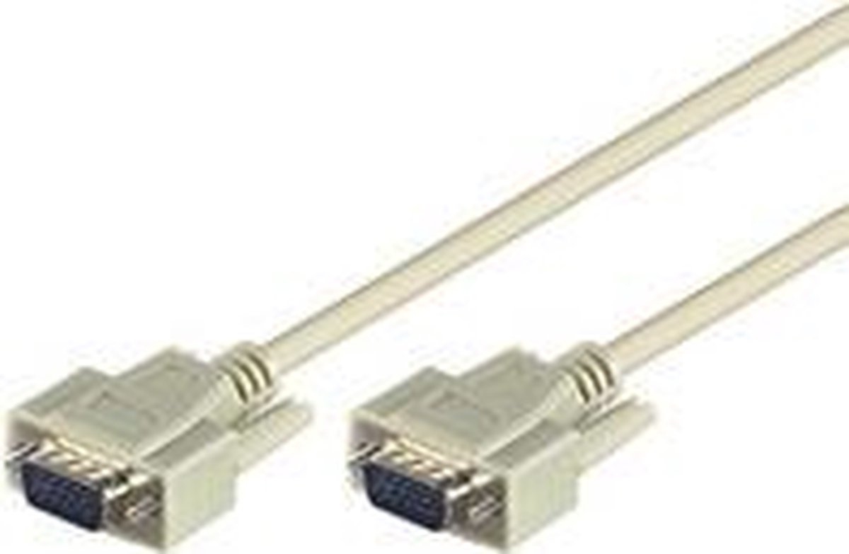 goobay® Wentronic Macho-Macho 3m - Cable VGA - Beige