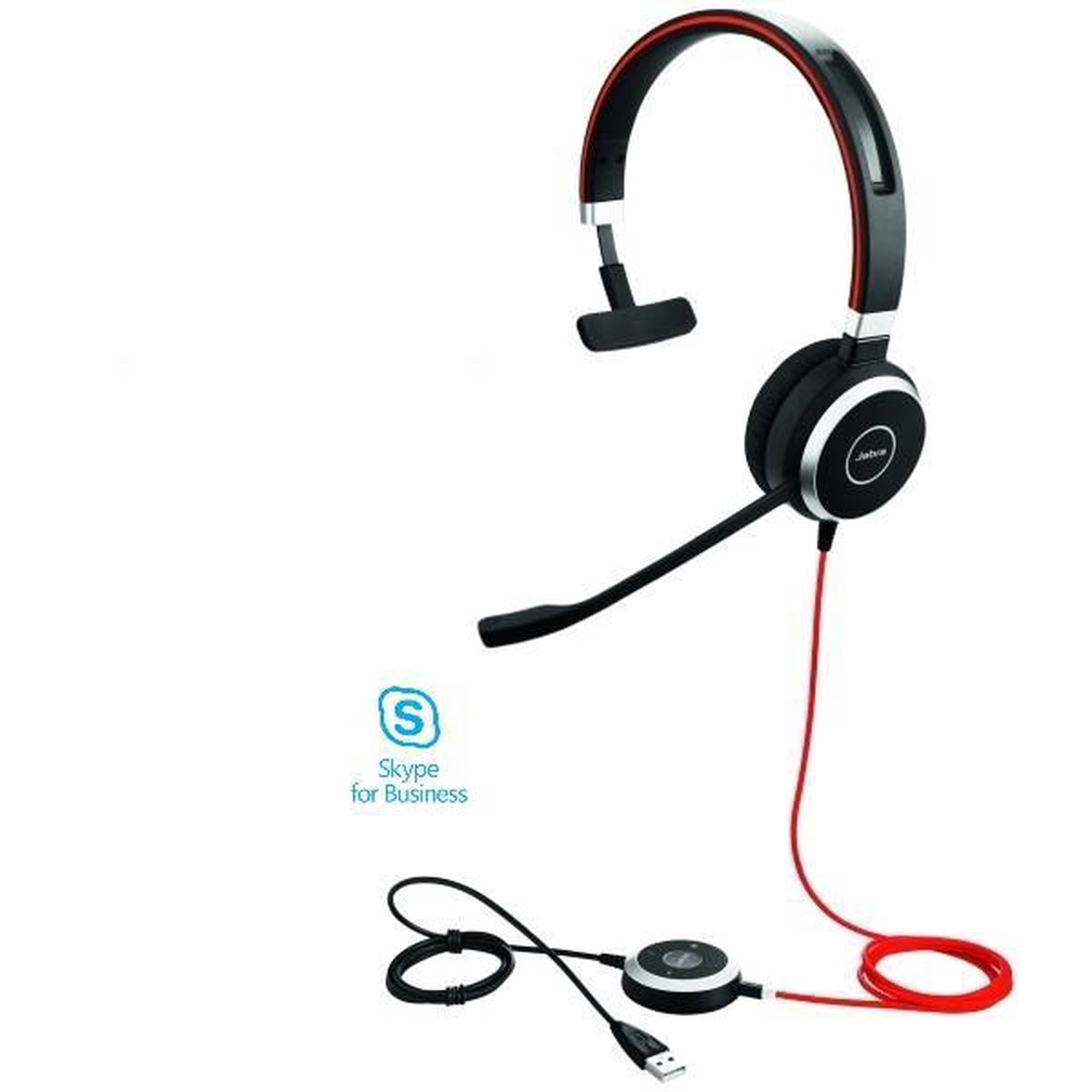 Jabra Evolve 40 MS Mono - Auriculares - Zwart