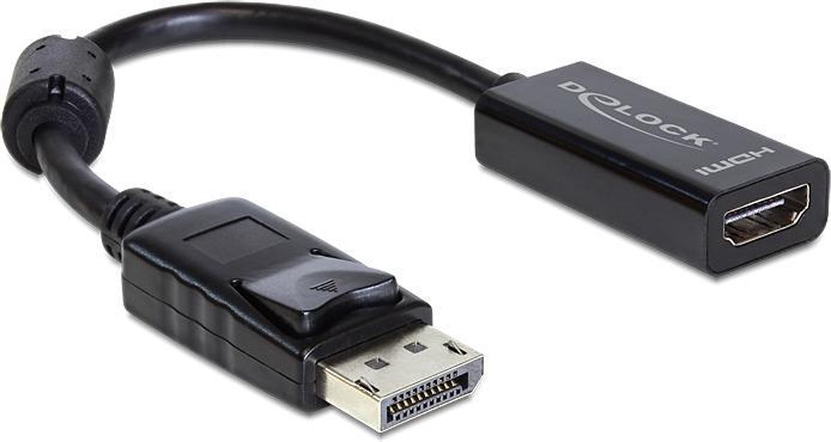 DeLOCK Displayport a HDMI - Adaptador - Negro