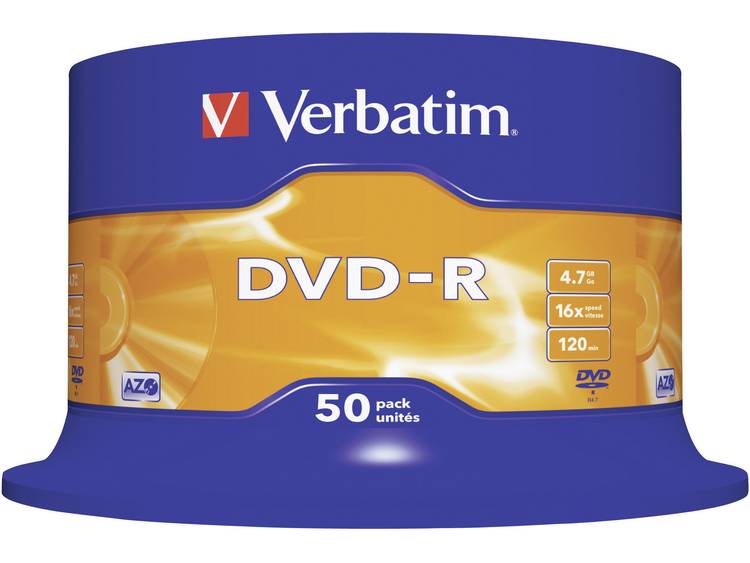 Verbatim Pack 50 x DVD-R 4.7GB 16X Scr. Resistant Supl.