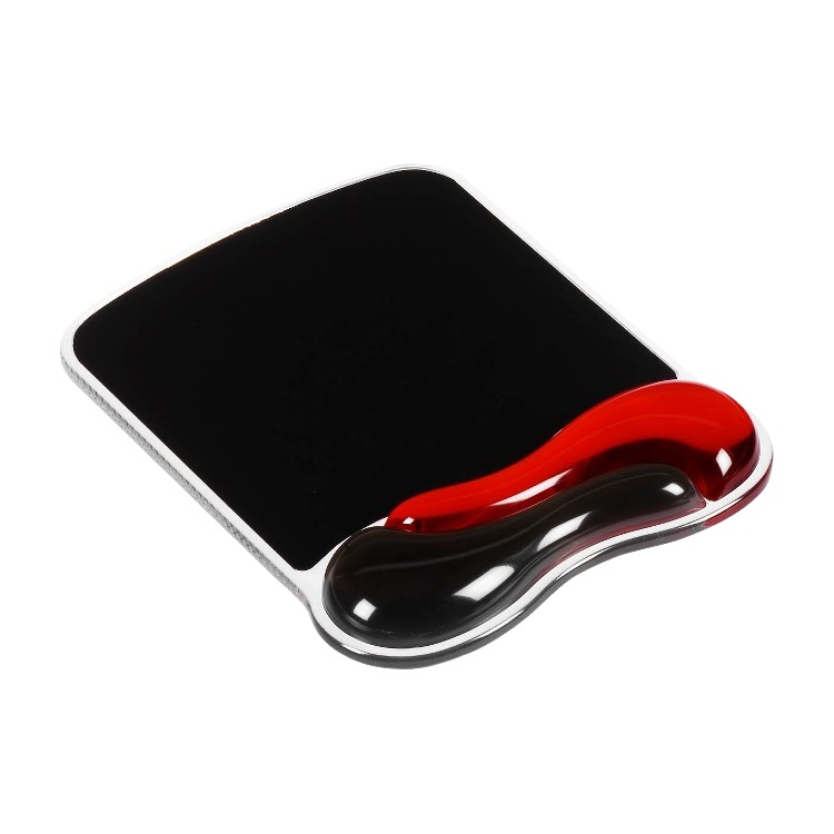 Kensington Duo Gel Wave/Rojo - Almohadilla Ratón - Zwart
