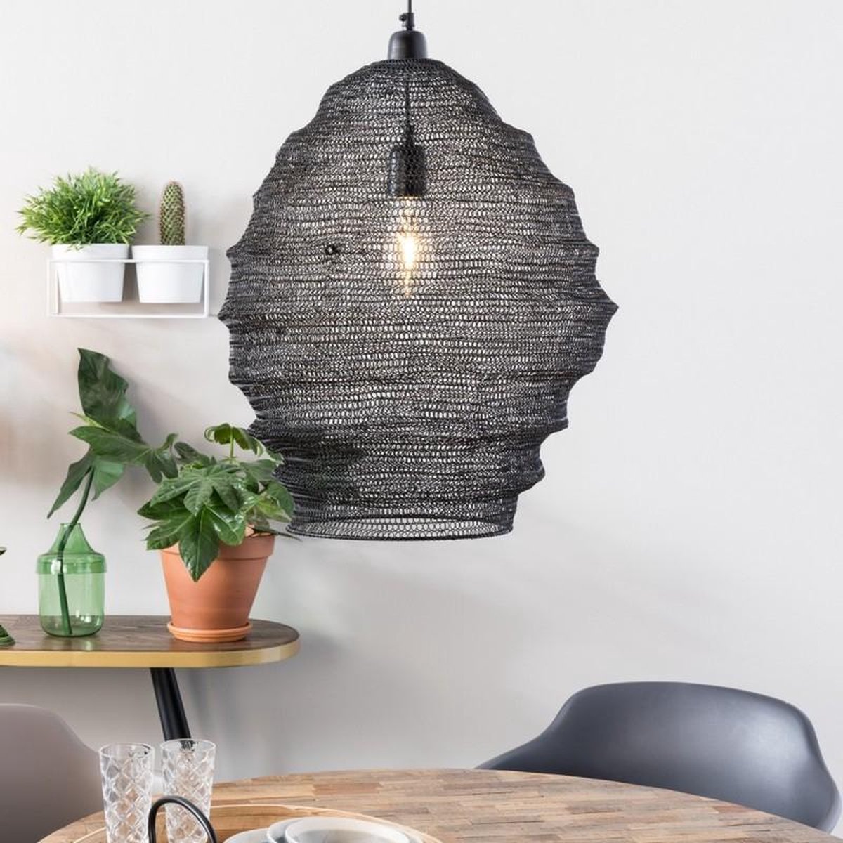 MOOS - Pendant Lamp Lena L Black - Zwart